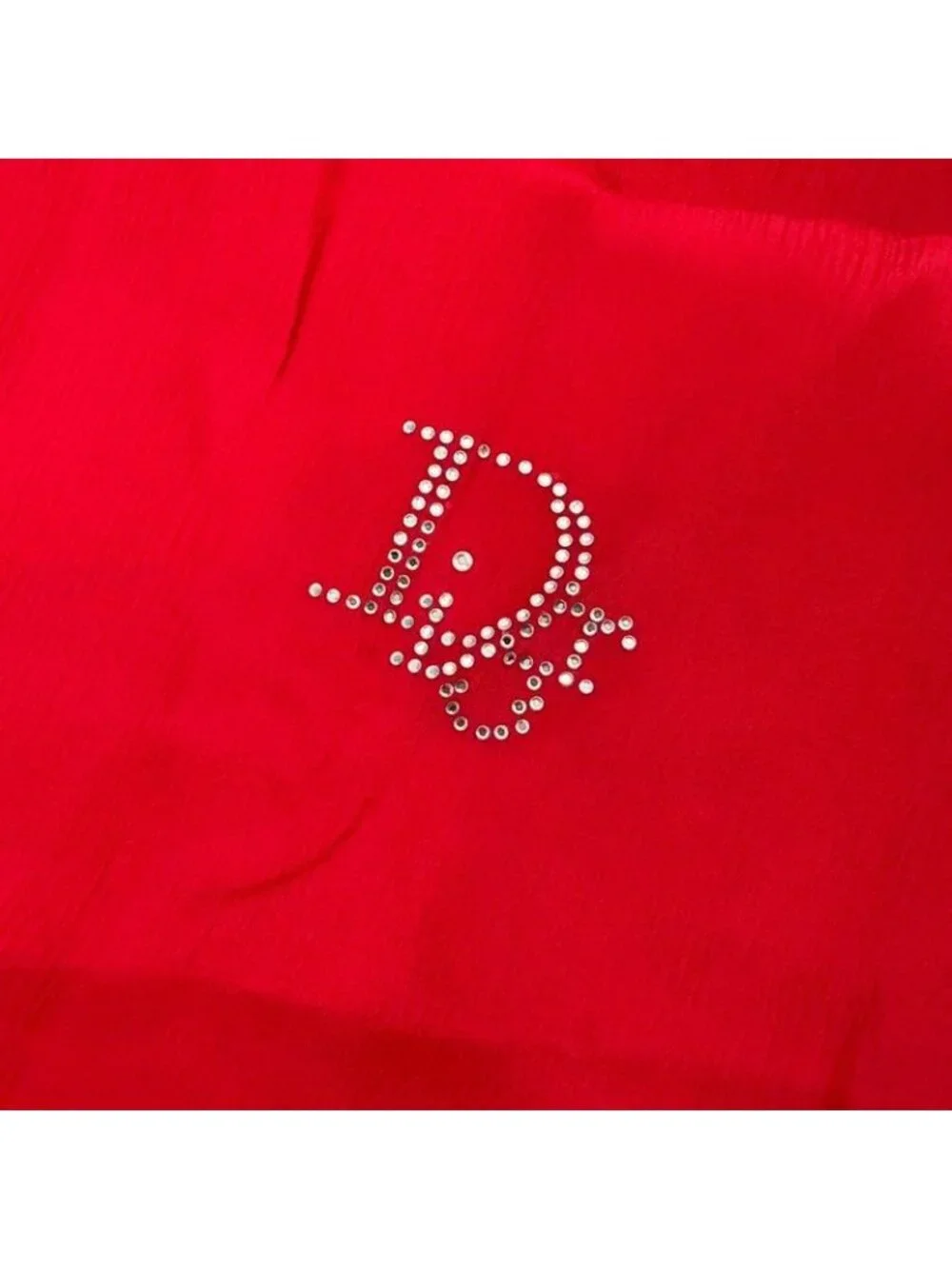 Dior Scarf Shawl Silk Red
